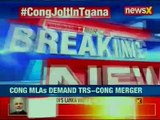 Congress MLAs demand TRS-Congress merger; 12 Cong Telangana MLAs met the speaker