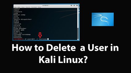 How to Delete a User in Kali Linux?