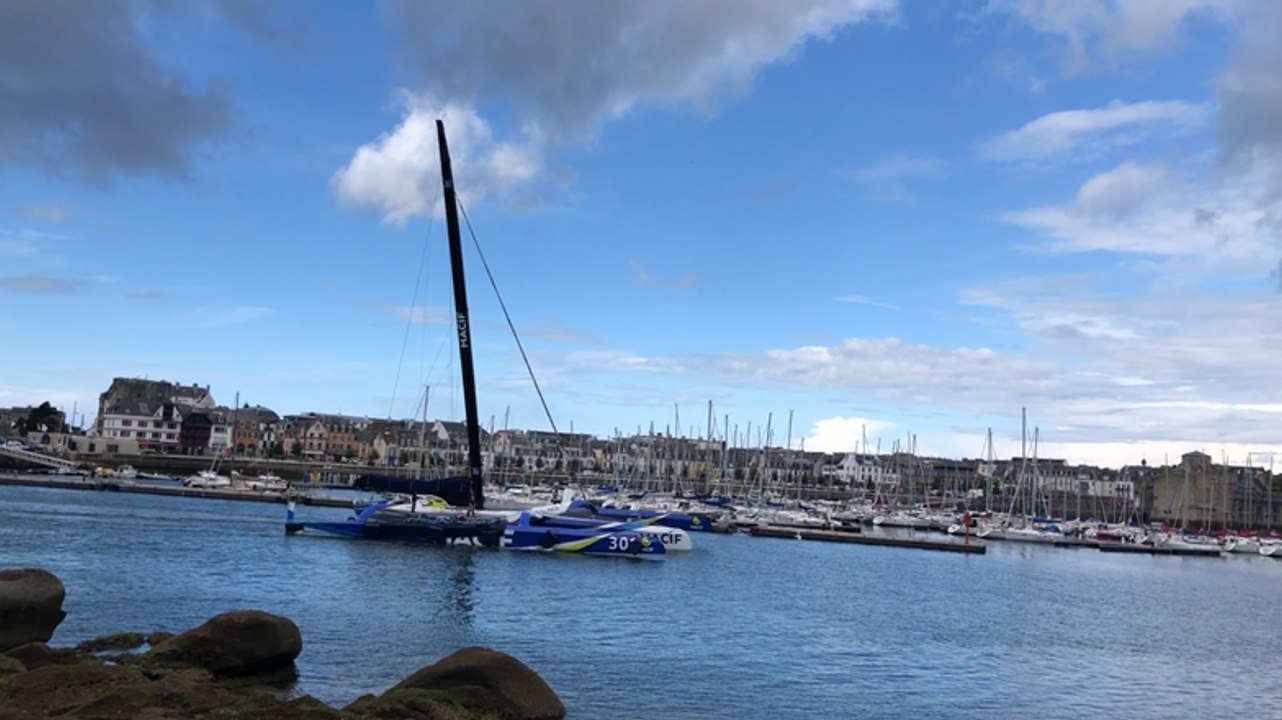 L’arrivée de François Gabart et son équipage ce...