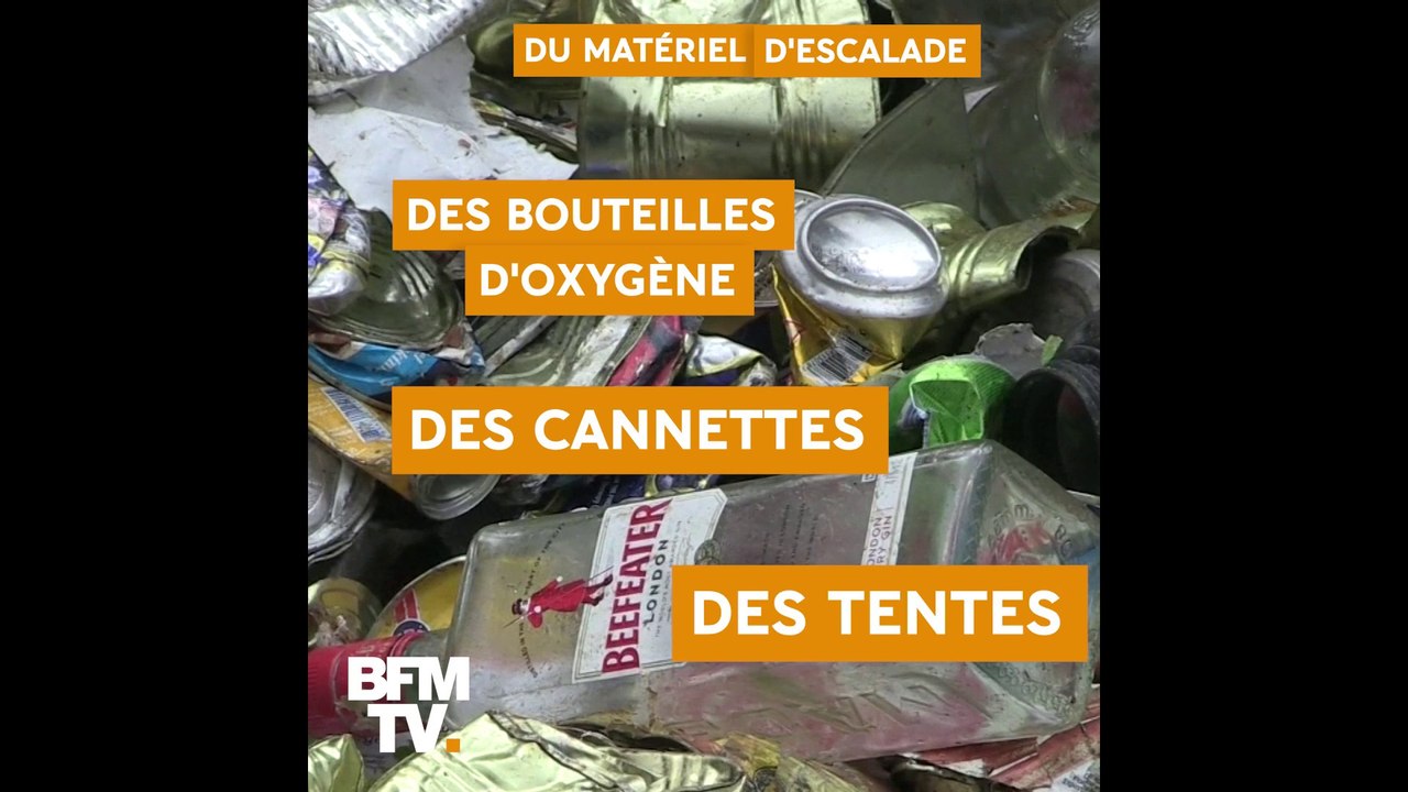 Avec la fonte des glaces, 11 tonnes de déchets ont été ramassés sur l'Everest