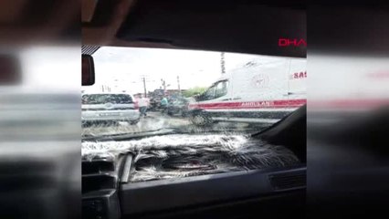 ÇORUM'DA ZİNCİRLEME KAZA 6 ARAÇ BİRBİRİNE GİRDİ