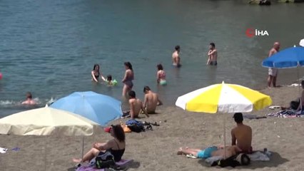 Bayramın son gününde denize akın ettiler