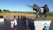 Memorial to British soldiers revealed during commemorations at Ver-Sur-Mer