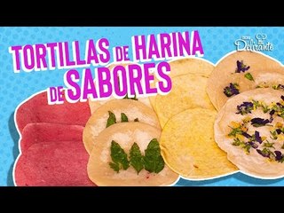 ¿Cómo hacer tortillas de harina de sabores?