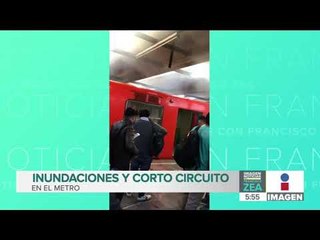 Inundaciones y un corto circuito generan caos en el Metro de la CDMX | Noticias con Francisco Zea