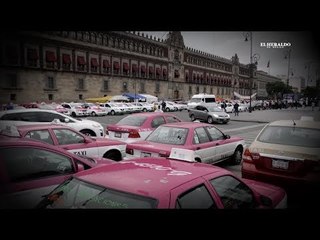 Así fue la protesta de taxis en la CDMX