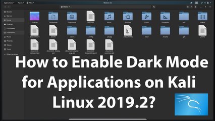 How to Enable Dark Mode for Applications on Kali Linux 2019.2?