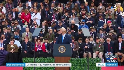 Débarquement : les retrouvailles d'Emmanuel Macron et Donald Trump