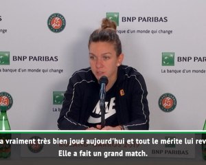 Roland-Garros - Halep : "Tout le mérite lui revient"