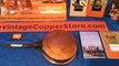Antique Hammered Copper Pan with Cast Iron Handle