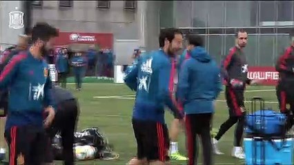 Entrenamiento de la Selección en las Islas Feroe