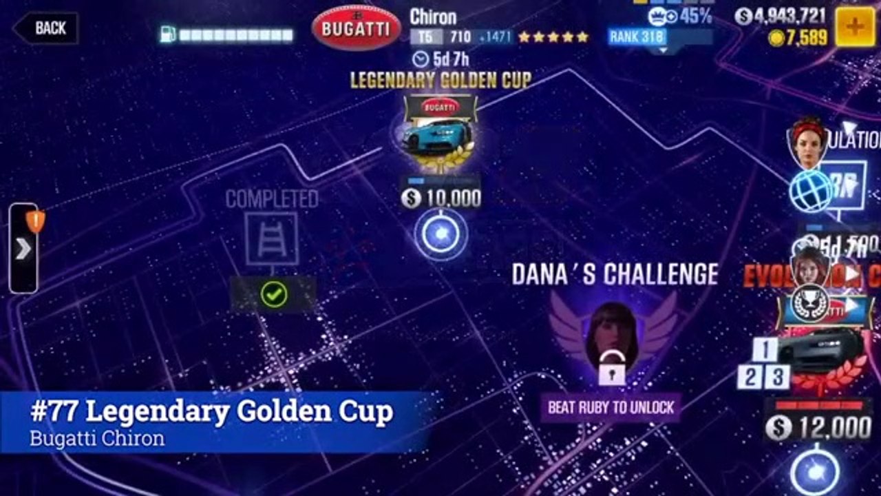 #77 CSR Racing 2 | Legendary Golden Cup | Bugatti Chiron