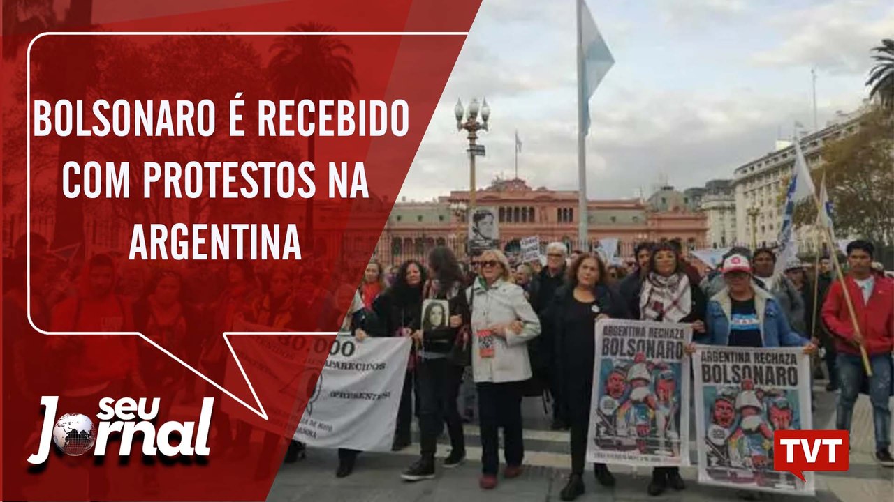Bolsonaro é recebido com protestos na Argentina