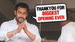 Salman Khan REACTS On Bharat's Biggest Opening | Bharat | Box Office