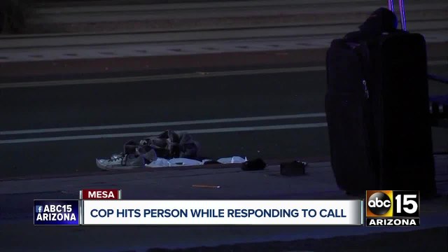 Pedestrian hit by Mesa officer responding to call