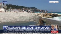 À Nice, elle lutte contre la pollution en ramassant les déchets plastiques sur la plage