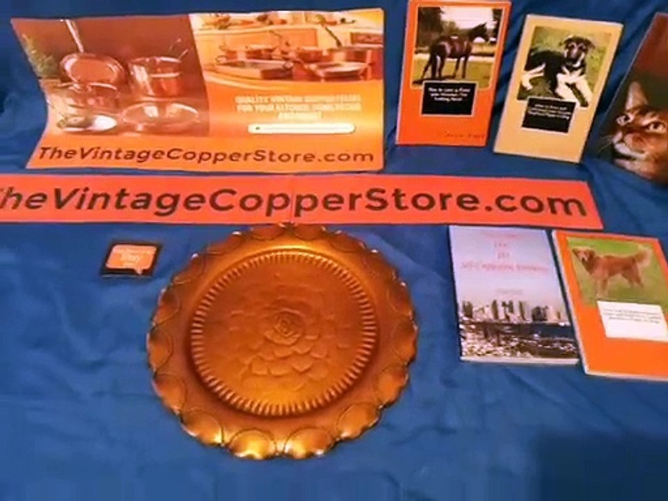 Vintage Metal Copper Plate, Wall Hanging, Kitchen Decor, Hanging Decor