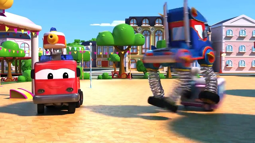 Shark Cartoon Truck videos for kids - There are SHARKS in the canal - Super Truck in Car City !