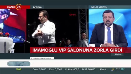 VIP salonuna zorla girdi