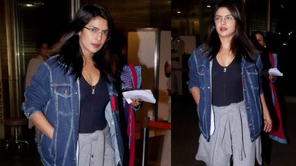 Priyanka Chopra flaunts her mangalsutra at Mumbai airport; Check out | FilmiBeat