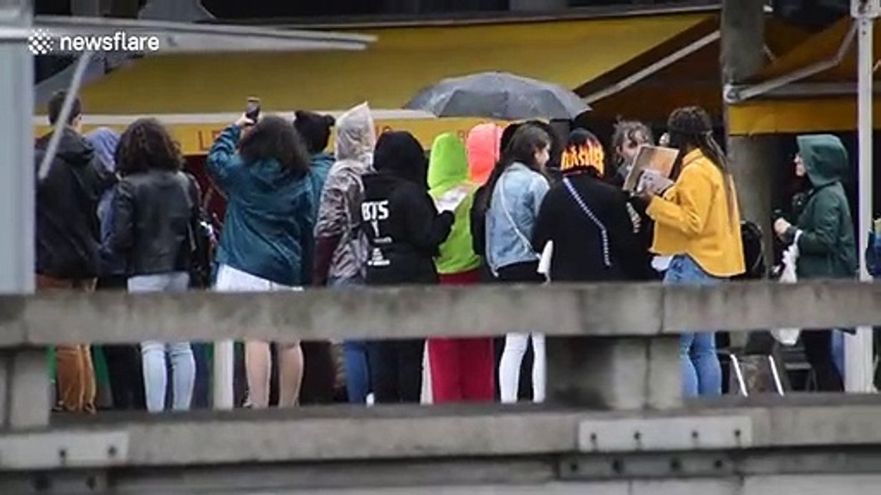K-pop super fans sleep on the streets for the night in Paris ahead of BTS concert