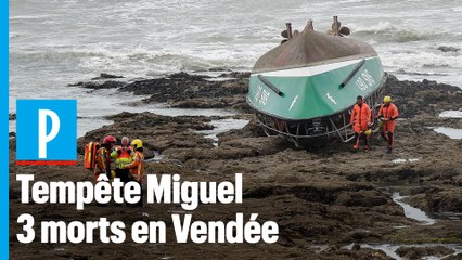 Video herunterladen: Tempête Miguel : 3 morts après le chavirage d'une vedette de la SNSM