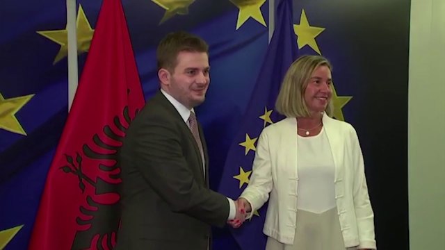 Report TV - Mogherini me Cakaj: Shqipëria meriton hapjen e negociatave
