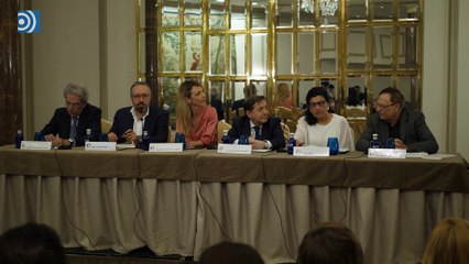 Santiago Trancón en la presentación de 'Barcelona, la ciudad que fue'