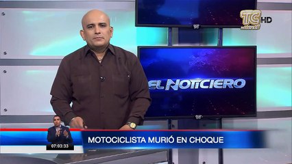 Joven en motociclista murió en un choque en Manta