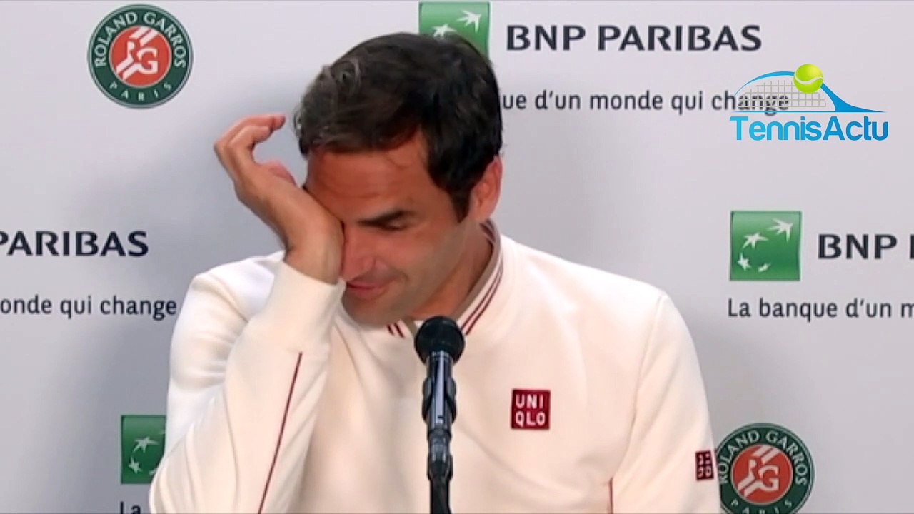 Roland-Garros 2019 - Quand Roger Federer  s'amuse des conditions de jeu, sans toit, à Roland-Garros !