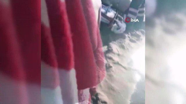Şile Ağva plajında can pazarı kamerada