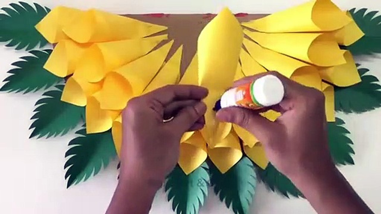 Paper Wall Hanging Diy Paper Sunflower Wall Hanging Ideas Wall Decor Ideas Video Dailymotion