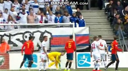 Faroer Islands - Spain 0-1 GOAL RAMOS 07-06-2019