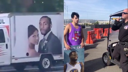 Pranksters Photoshop Ayesha Curry & Kawhi Leonard On UHaul And Drive Around Oakland!