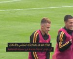 لقطة:كرة قدم: هازارد يتدرب مع بلجيكا قبيل إنتقاله الى ريال مدريد