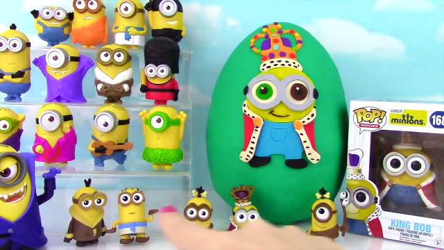 Minions Movie King Bob Play-Doh Surprise Egg! Funko Mystery Minis Blind Boxes! ! Mega Bloc