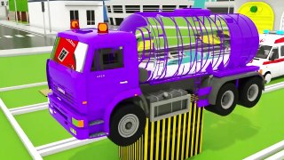 Learn Shapes Learn Colors with Tayo Bus, Water Tank, Fire Truck Assembly Rectangle Tyres