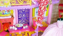Rapunzel Elsa Barbie Castle One Morning-Princess dolls Ball Dance Putri Barbie Kastil Festa de dança | Karla D.