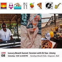 Sundays Beach Club #Ungasan #Bali Luxury Pool session with #djsax Jimmy Rougerie