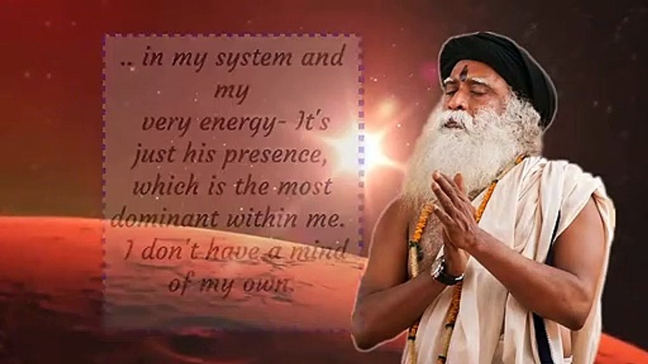 His Presence Is The Most Dominant Within Me - Sadhguru About His Guru