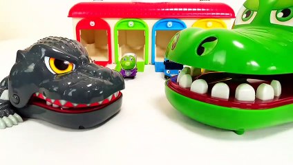 Tayo the Little Bus & Giant Crocodile Toy Monster insect Cockroach Scropion Funny Story
