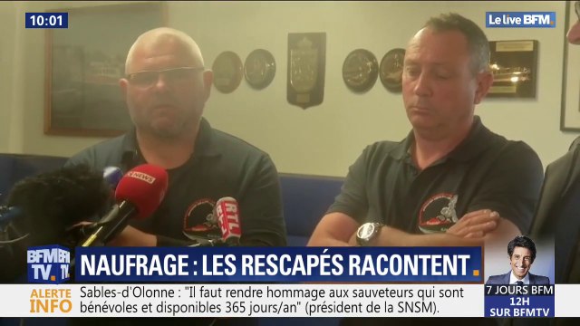 Sables-d'Olonne: Tout le monde est resté d'un froid glacial pendant toute la manœuvre raconte ce rescapé de la SNSM