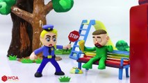 SUPERHERO BABY STOPS POLICE PROFESSION PRETEND PLAY  Play Doh Cartoons For Kids