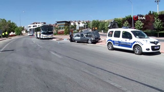 Konya'da otobüs ile çarpışan otomobilin sürücüsü hayatını kaybetti