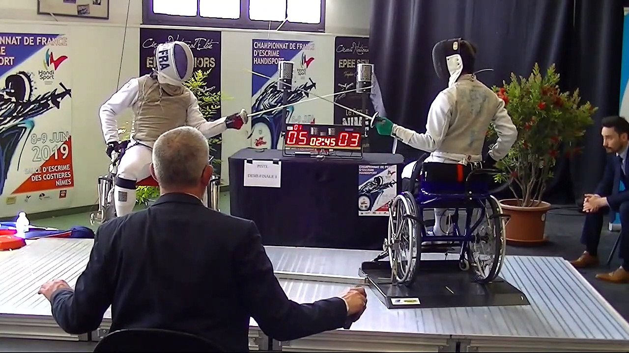 Championnat de France escrime Handisport Fleuret demi finale N1 Nîmes