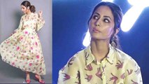 Hina Khan looks gorgeous in floral dress; Watch video | FilmiBeat