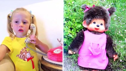 Nastya aide les petits hérissons de retour à la maison