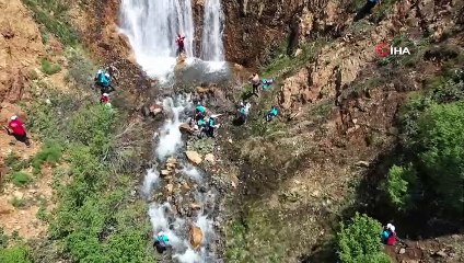 30 derece sıcaklıkta karın keyfini sürdüler...Bölge havadan görüntülendi