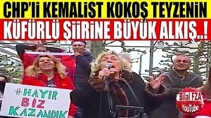 Kemalist Kokoş Teyzenin Utandıran Şiirine CHPlilerden Büyük Alkış