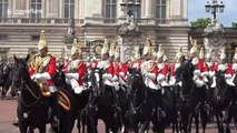 Hundreds line The Mall in London to greet Queen on her birthday